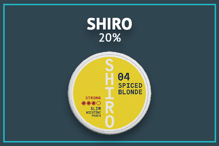 20% off on all Shiro nicotine pouches